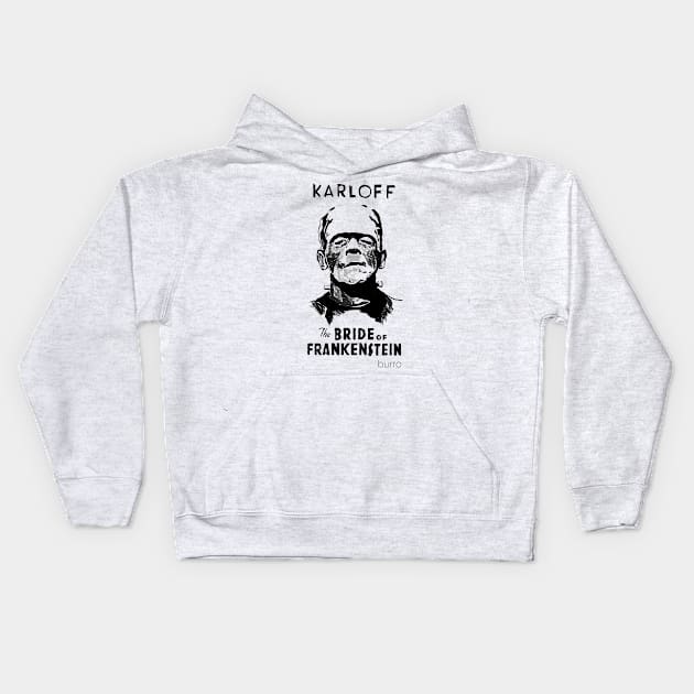 The bride of frankenstein Kids Hoodie by burrotees